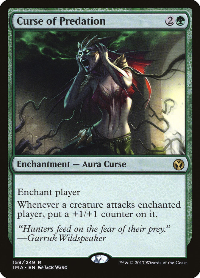 Curse of Predation [Iconic Masters] MTG Single Magic: The Gathering    | Red Claw Gaming