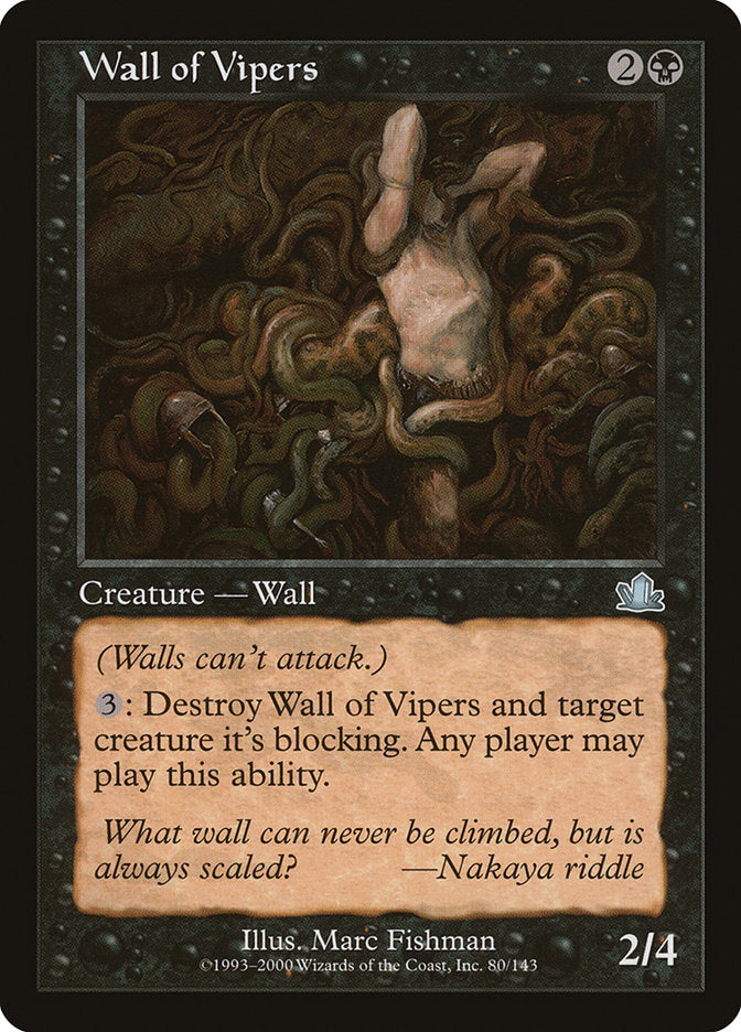 Wall of Vipers [Prophecy] MTG Single Magic: The Gathering    | Red Claw Gaming