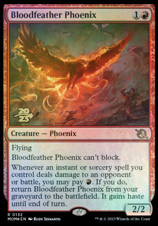 Bloodfeather Phoenix [March of the Machine Prerelease Promos] MTG Single Magic: The Gathering    | Red Claw Gaming