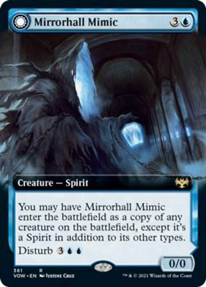 Mirrorhall Mimic // Ghastly Mimicry (Extended Art) [Innistrad: Crimson Vow] MTG Single Magic: The Gathering    | Red Claw Gaming