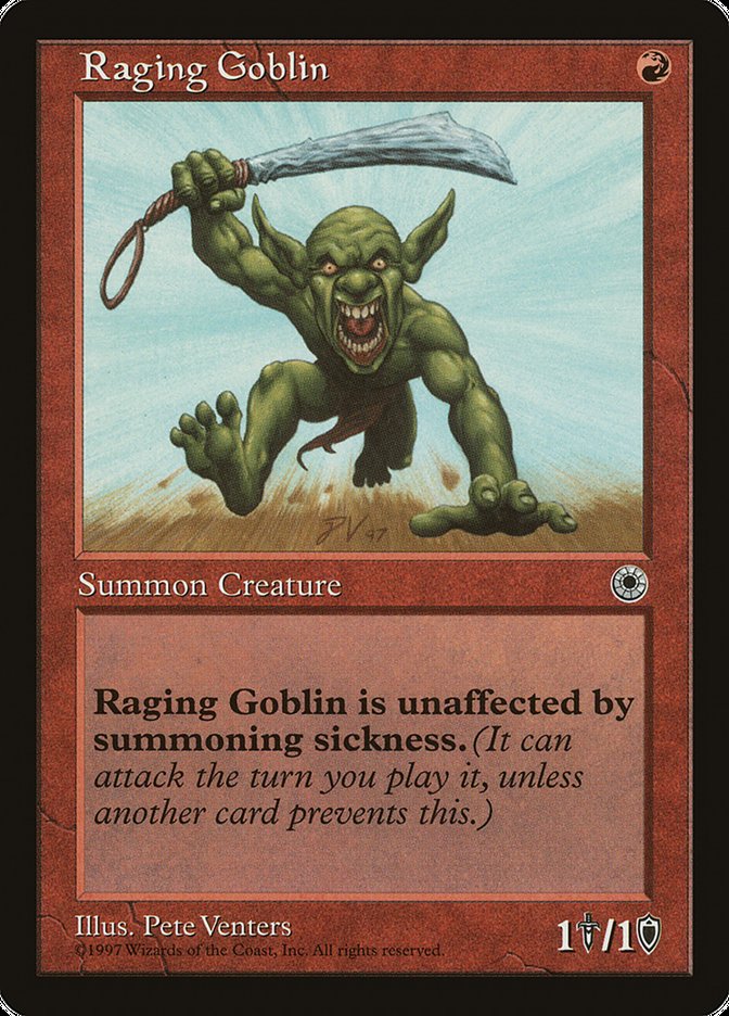 Raging Goblin (No Flavor Text) [Portal] MTG Single Magic: The Gathering    | Red Claw Gaming