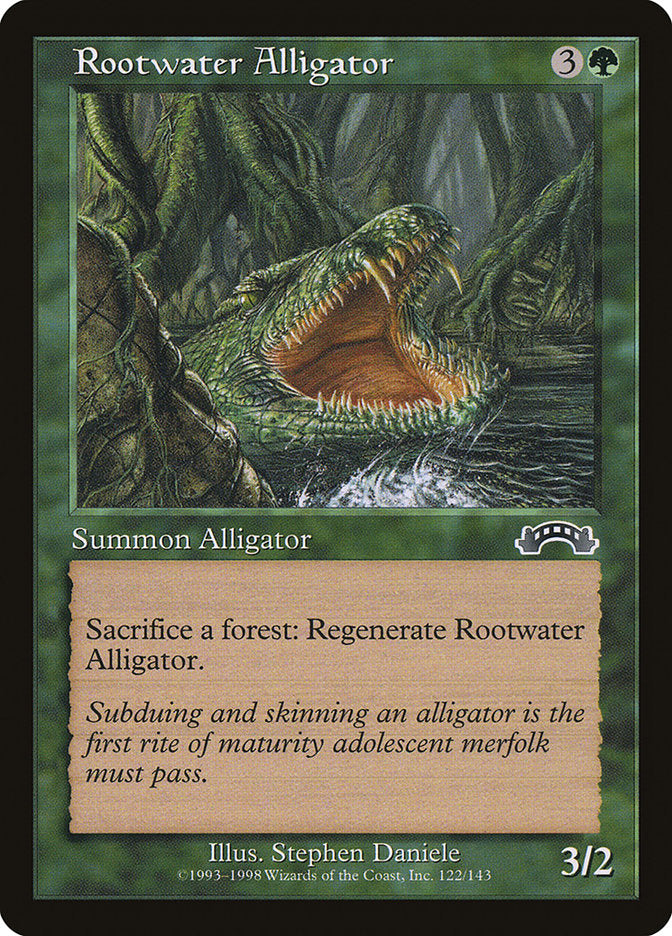 Rootwater Alligator [Exodus] MTG Single Magic: The Gathering    | Red Claw Gaming
