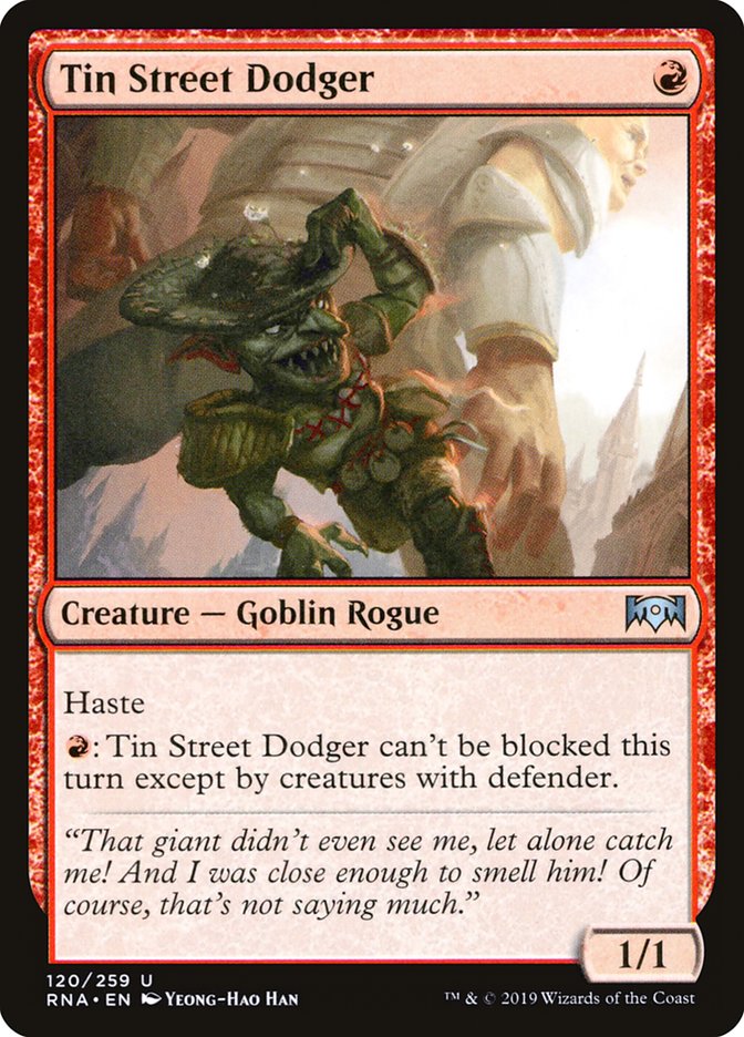 Tin Street Dodger [Ravnica Allegiance] MTG Single Magic: The Gathering    | Red Claw Gaming