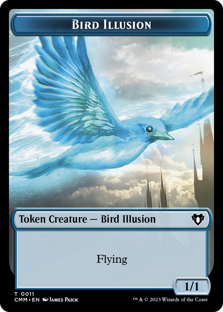 Bird Illusion Token [Commander Masters Tokens] MTG Single Magic: The Gathering    | Red Claw Gaming