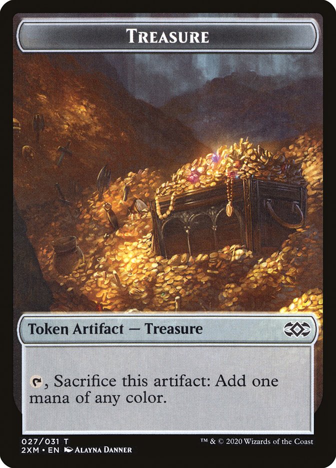 Treasure Token [Double Masters Tokens] MTG Single Magic: The Gathering    | Red Claw Gaming