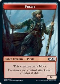 Pirate // Treasure Double-Sided Token [Core Set 2021 Tokens] MTG Single Magic: The Gathering    | Red Claw Gaming