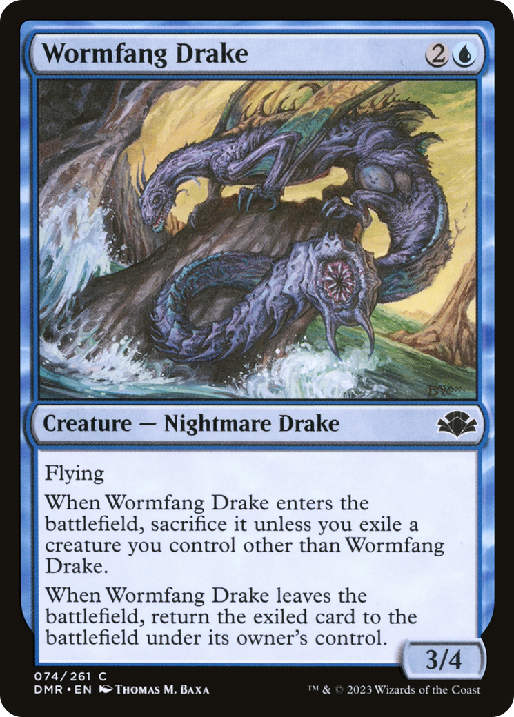 Wormfang Drake [Dominaria Remastered] MTG Single Magic: The Gathering    | Red Claw Gaming