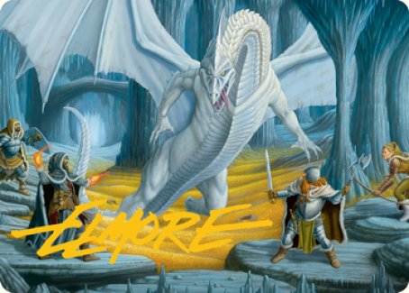 Cave of the Frost Dragon Art Card (Gold-Stamped Signature) [Dungeons & Dragons: Adventures in the Forgotten Realms Art Series] MTG Single Magic: The Gathering    | Red Claw Gaming