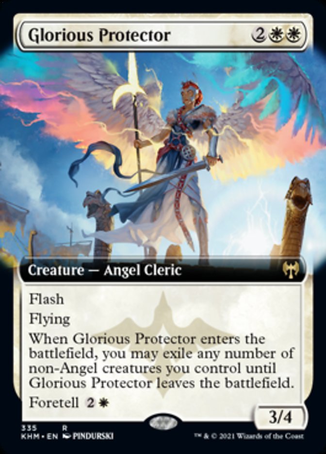 Glorious Protector (Extended Art) [Kaldheim] MTG Single Magic: The Gathering    | Red Claw Gaming