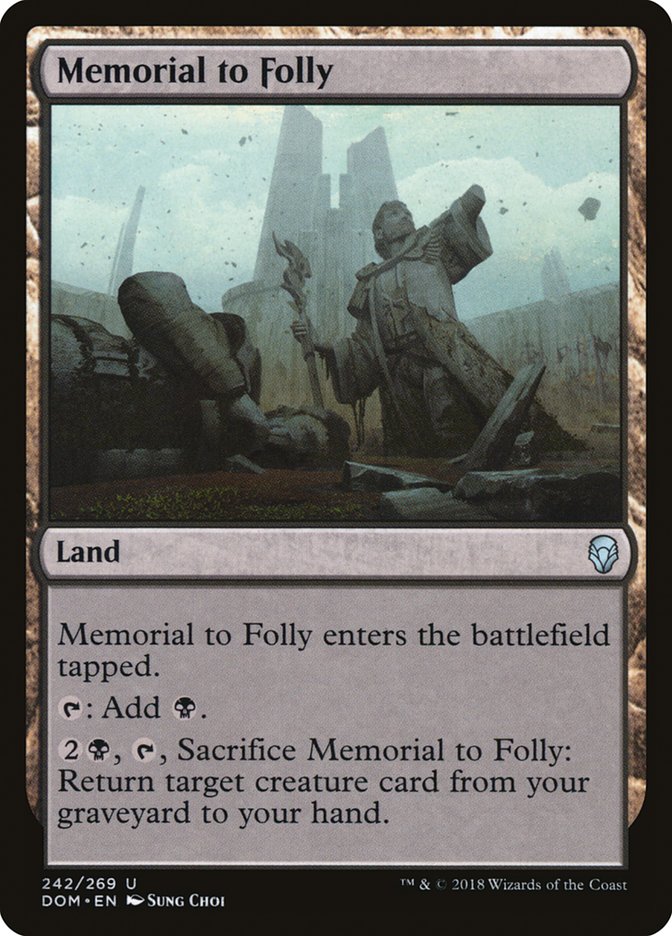 Memorial to Folly [Dominaria] MTG Single Magic: The Gathering    | Red Claw Gaming