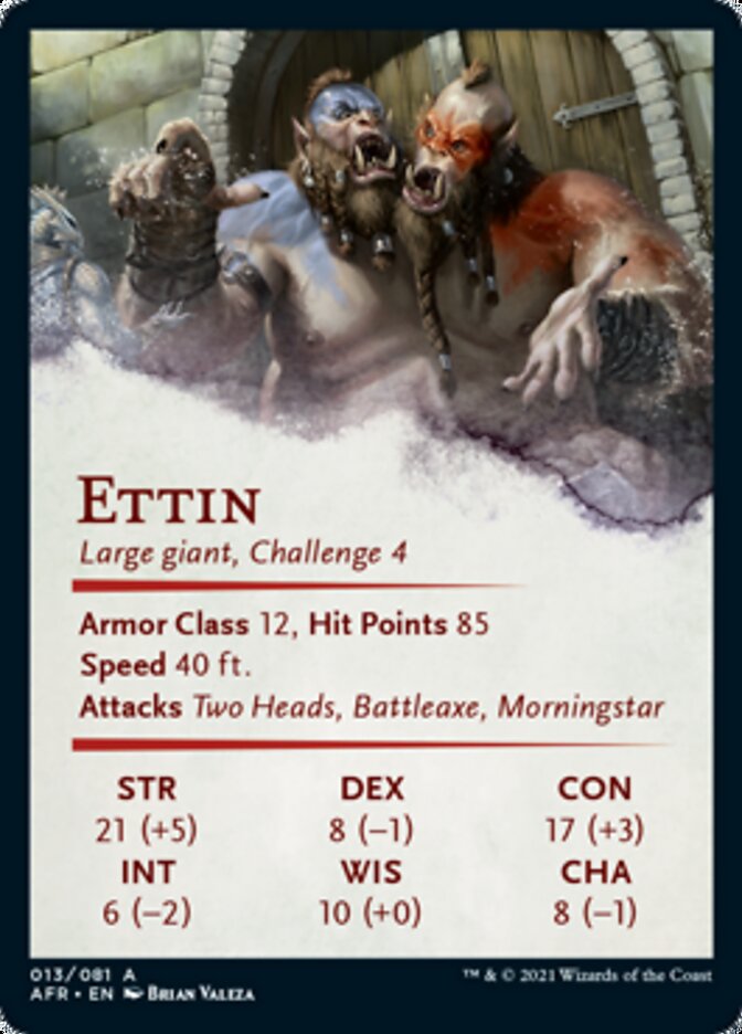 Ettin Art Card [Dungeons & Dragons: Adventures in the Forgotten Realms Art Series] MTG Single Magic: The Gathering    | Red Claw Gaming