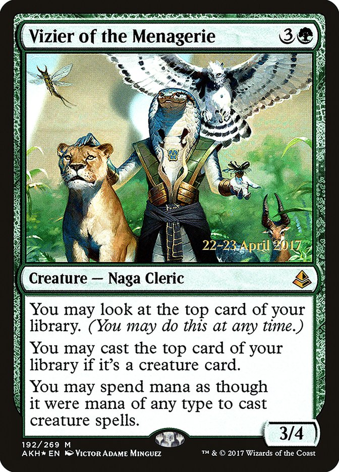 Vizier of the Menagerie [Amonkhet Prerelease Promos] MTG Single Magic: The Gathering    | Red Claw Gaming