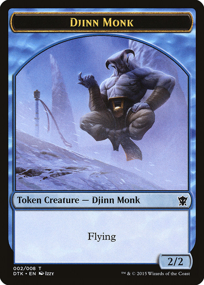 Djinn Monk Token [Dragons of Tarkir Tokens] MTG Single Magic: The Gathering    | Red Claw Gaming