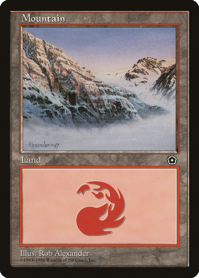Mountain (Signature on Left / Cave on Left) [Portal Second Age] MTG Single Magic: The Gathering    | Red Claw Gaming