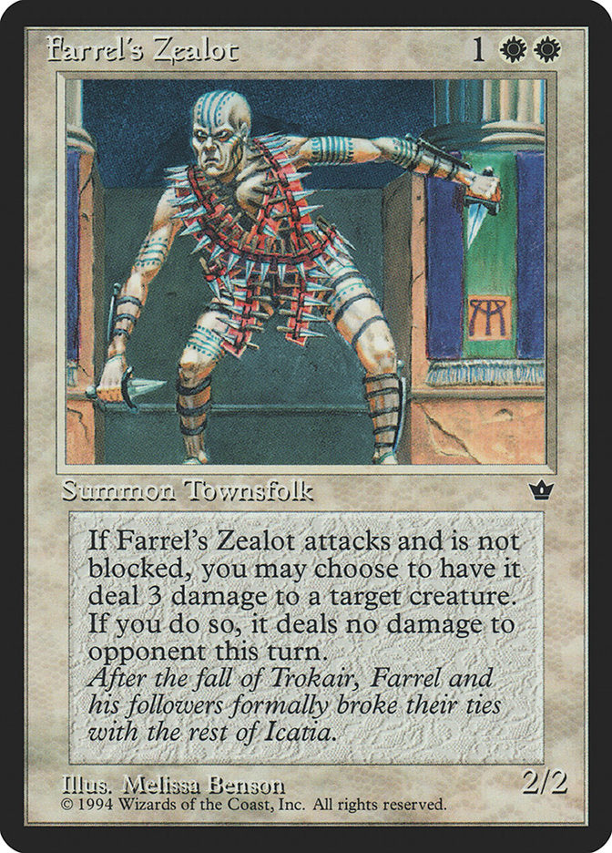 Farrel's Zealot (Melissa A. Benson) [Fallen Empires] MTG Single Magic: The Gathering    | Red Claw Gaming