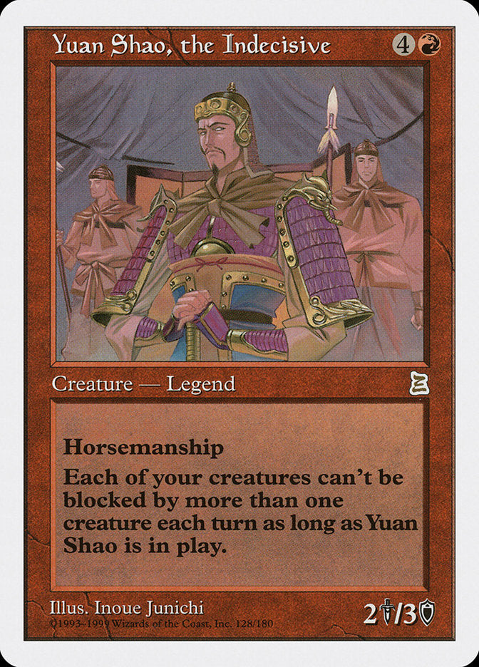 Yuan Shao, the Indecisive [Portal Three Kingdoms] MTG Single Magic: The Gathering    | Red Claw Gaming