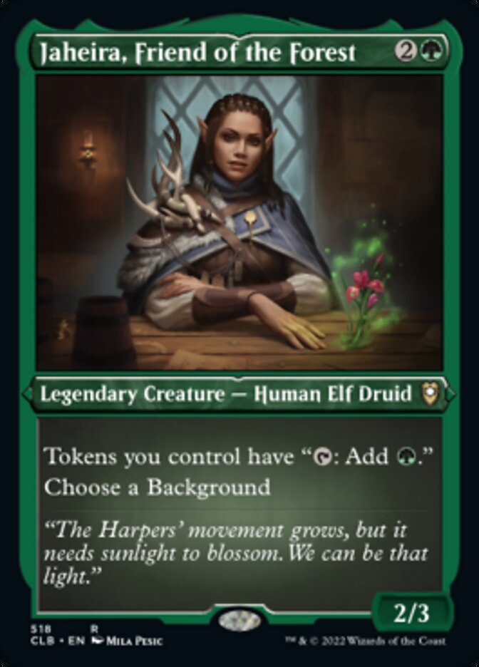 Jaheira, Friend of the Forest (Foil Etched) [Commander Legends: Battle for Baldur's Gate] MTG Single Magic: The Gathering    | Red Claw Gaming