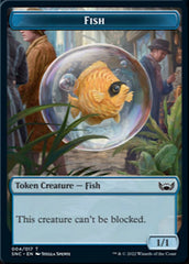 Fish // Wizard Double-Sided Token [Streets of New Capenna Tokens] MTG Single Magic: The Gathering    | Red Claw Gaming