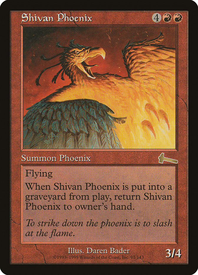 Shivan Phoenix [Urza's Legacy] MTG Single Magic: The Gathering    | Red Claw Gaming