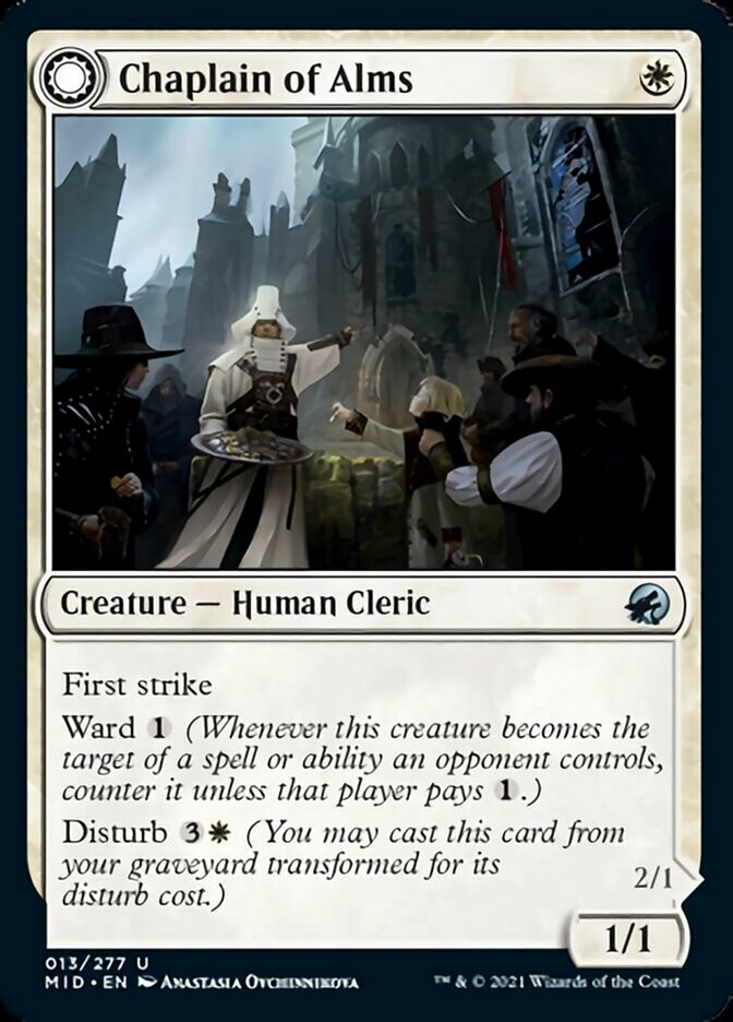 Chaplain of Alms // Chapel Shieldgeist [Innistrad: Midnight Hunt] MTG Single Magic: The Gathering    | Red Claw Gaming