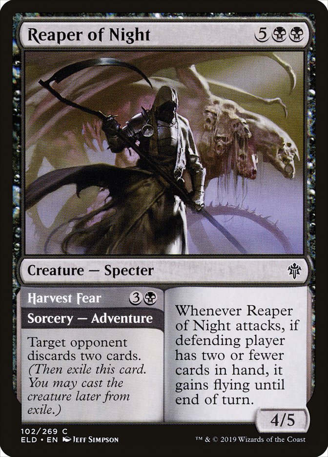 Reaper of Night // Harvest Fear [Throne of Eldraine] MTG Single Magic: The Gathering    | Red Claw Gaming