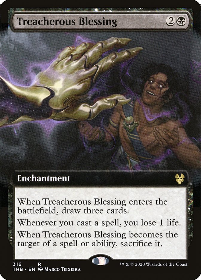 Treacherous Blessing (Extended Art) [Theros Beyond Death] MTG Single Magic: The Gathering    | Red Claw Gaming