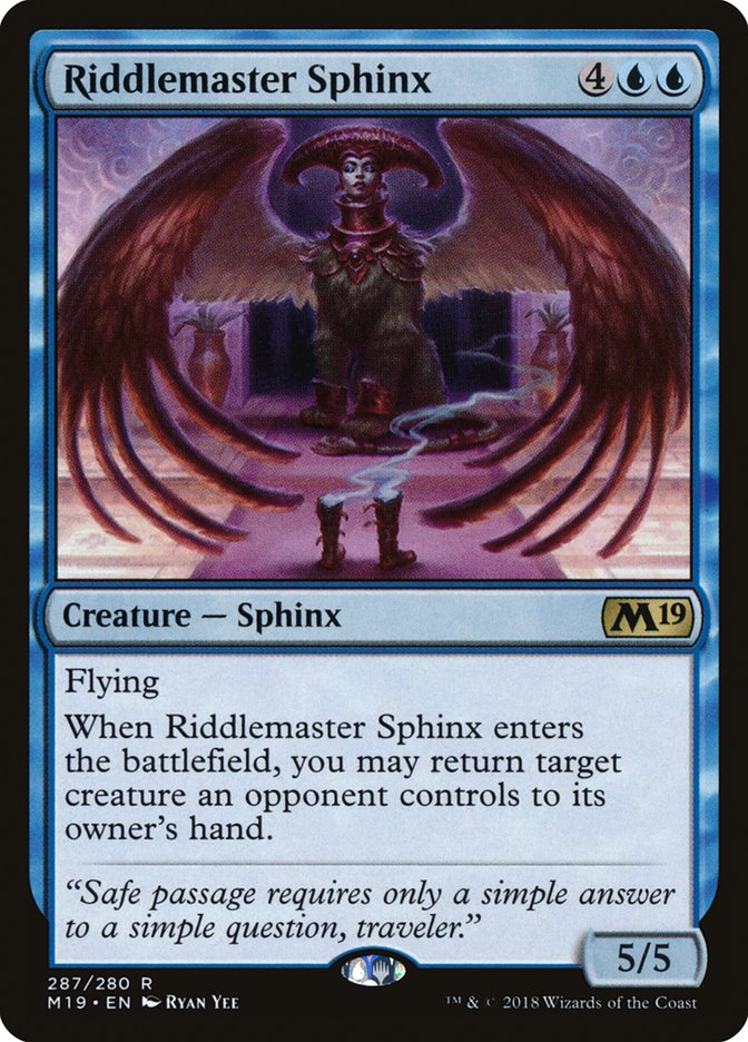 Riddlemaster Sphinx [Core Set 2019] MTG Single Magic: The Gathering    | Red Claw Gaming