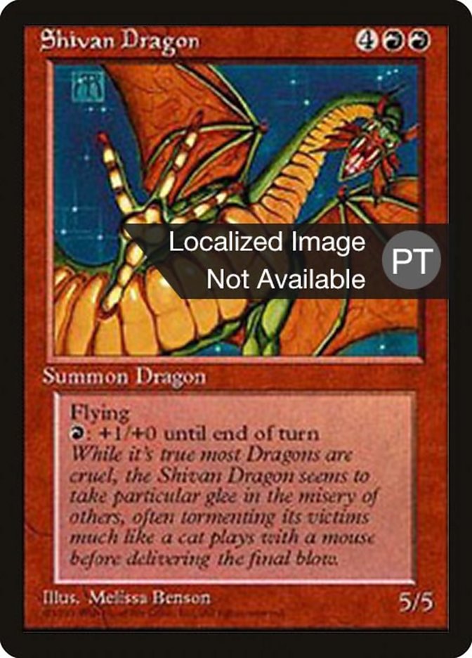 Shivan Dragon [Fourth Edition (Foreign Black Border)] MTG Single Magic: The Gathering    | Red Claw Gaming