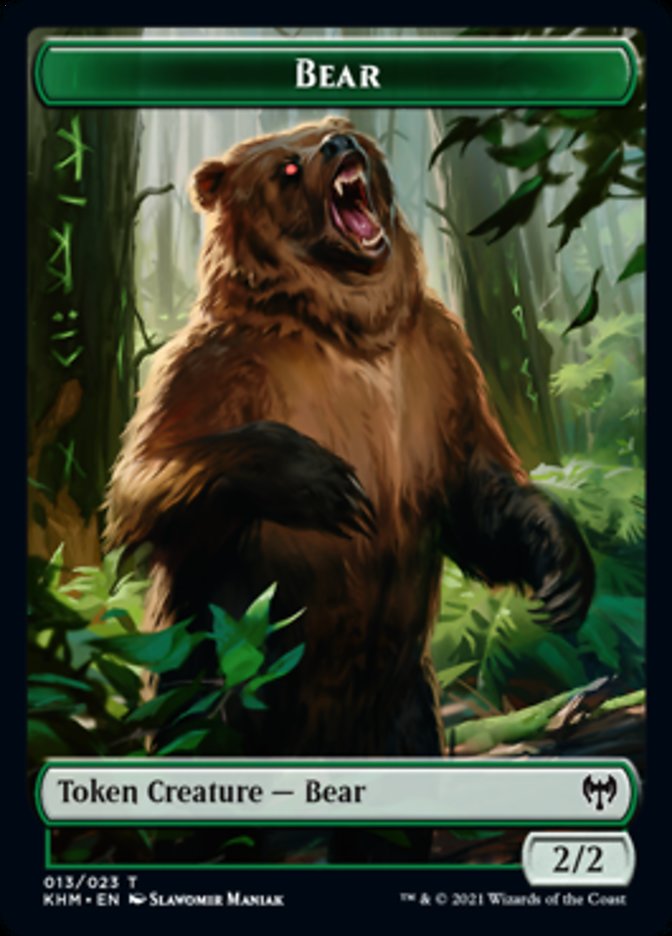 Bear Token [Kaldheim Tokens] MTG Single Magic: The Gathering    | Red Claw Gaming