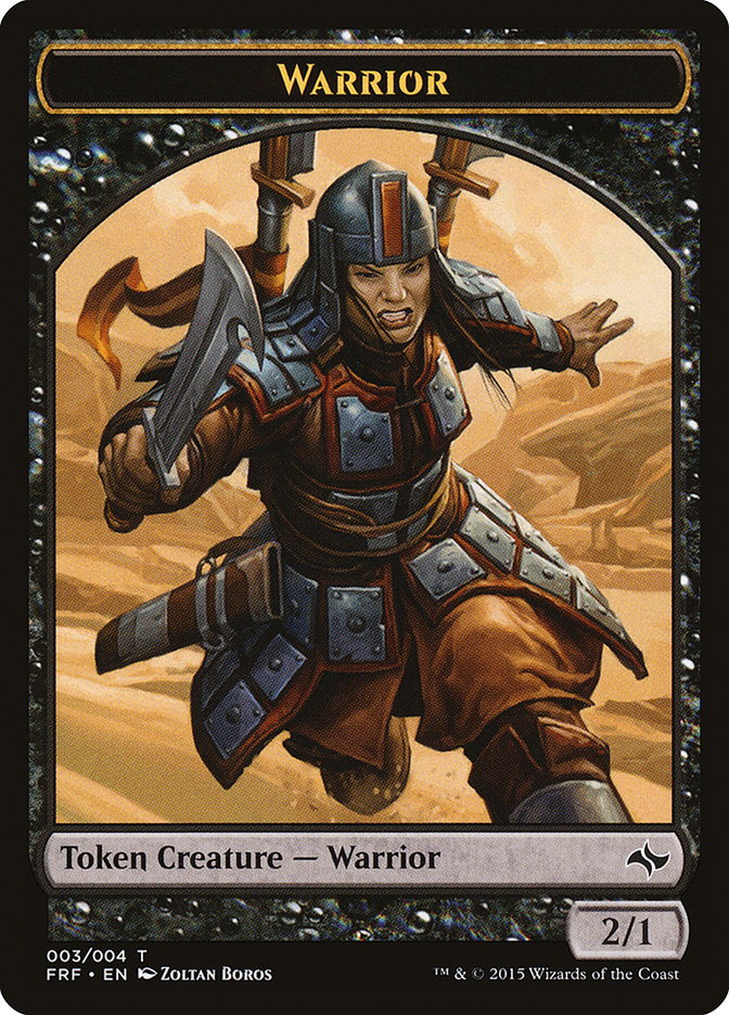 Warrior Token [Fate Reforged Tokens] MTG Single Magic: The Gathering    | Red Claw Gaming