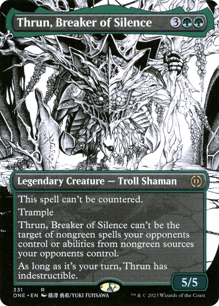 Thrun, Breaker of Silence (Borderless Manga) [Phyrexia: All Will Be One] MTG Single Magic: The Gathering    | Red Claw Gaming