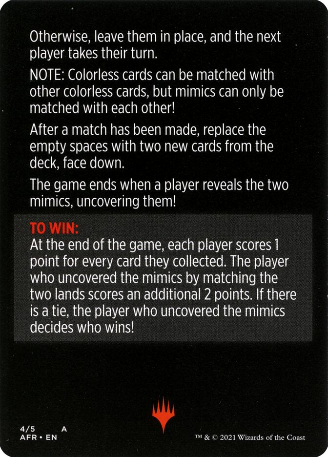 Mimic Match (Magic Minigame) [Dungeons & Dragons: Adventures in the Forgotten Realms Minigame] MTG Single Magic: The Gathering    | Red Claw Gaming