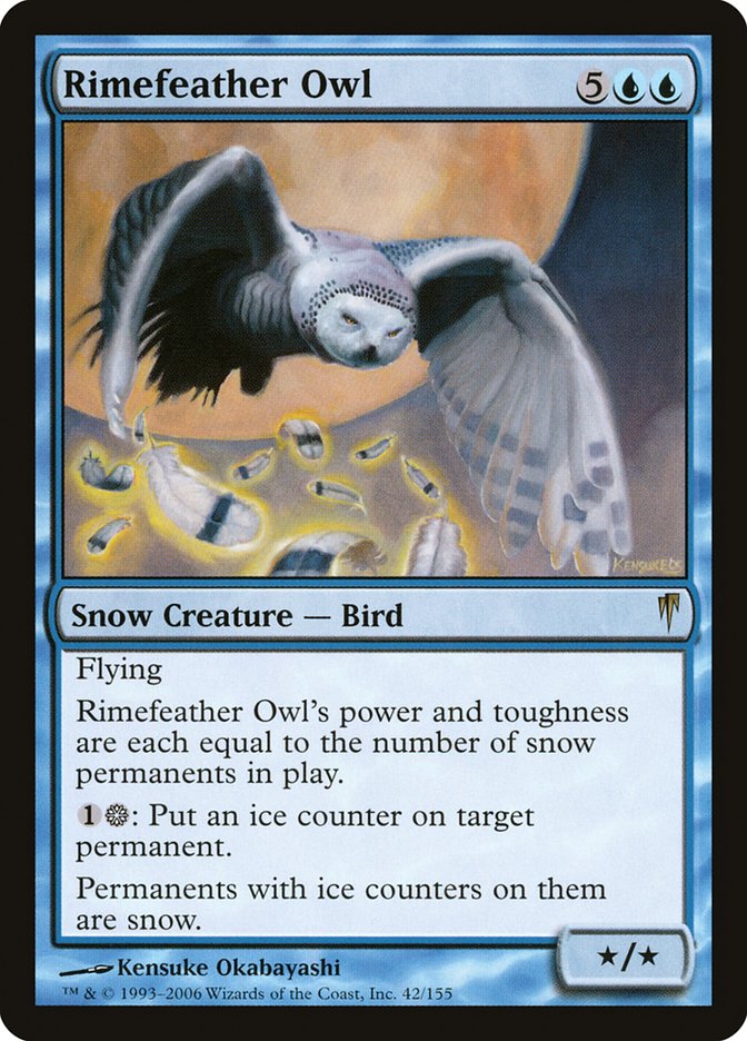 Rimefeather Owl [Coldsnap] MTG Single Magic: The Gathering    | Red Claw Gaming