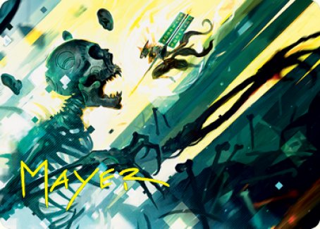 Repel the Vile Art Card (Gold-Stamped Signature) [Kamigawa: Neon Dynasty Art Series] MTG Single Magic: The Gathering    | Red Claw Gaming