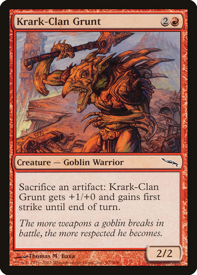 Krark-Clan Grunt [Mirrodin] MTG Single Magic: The Gathering    | Red Claw Gaming
