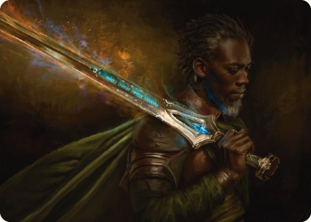 Anduril, Flame of the West Art Card [The Lord of the Rings: Tales of Middle-earth Art Series] MTG Single Magic: The Gathering    | Red Claw Gaming