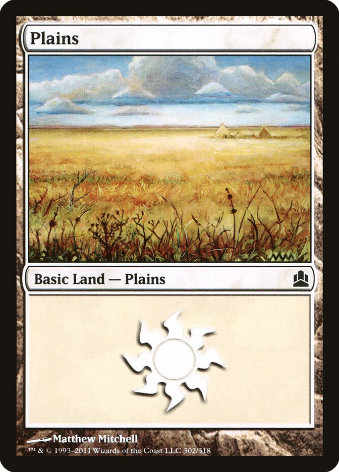 Plains (302) [Commander 2011] MTG Single Magic: The Gathering    | Red Claw Gaming