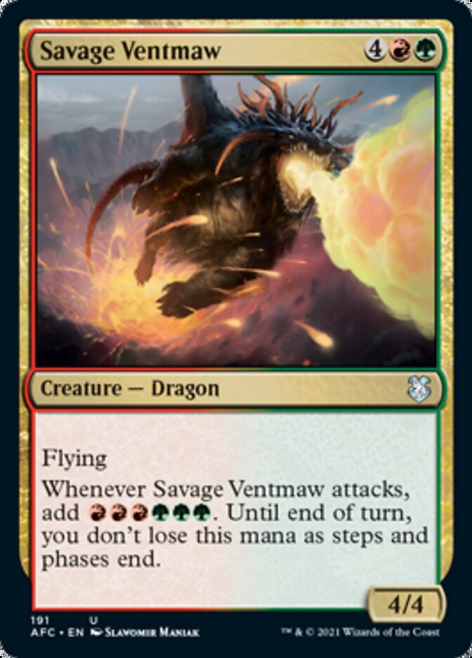 Savage Ventmaw [Dungeons & Dragons: Adventures in the Forgotten Realms Commander] MTG Single Magic: The Gathering    | Red Claw Gaming