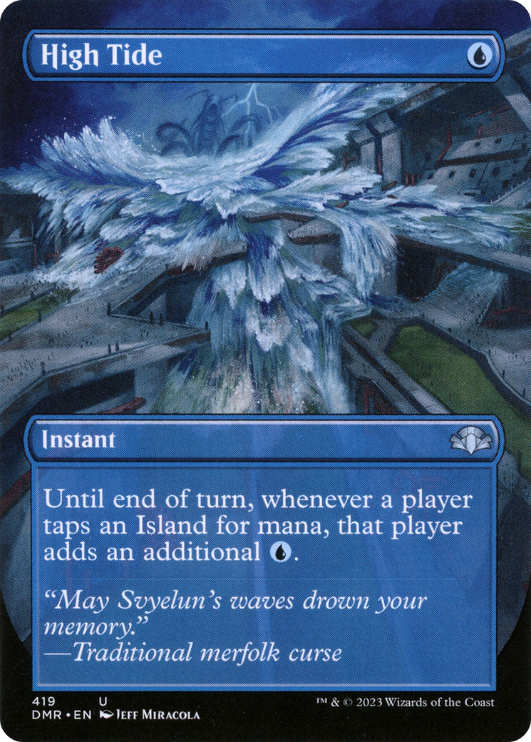 High Tide (Borderless Alternate Art) [Dominaria Remastered] MTG Single Magic: The Gathering    | Red Claw Gaming