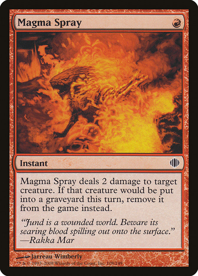 Magma Spray [Shards of Alara] MTG Single Magic: The Gathering    | Red Claw Gaming