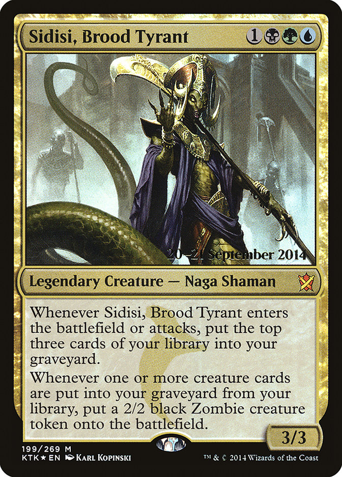 Sidisi, Brood Tyrant [Khans of Tarkir Prerelease Promos] MTG Single Magic: The Gathering    | Red Claw Gaming