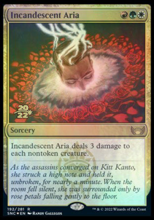 Incandescent Aria [Streets of New Capenna Prerelease Promos] MTG Single Magic: The Gathering    | Red Claw Gaming