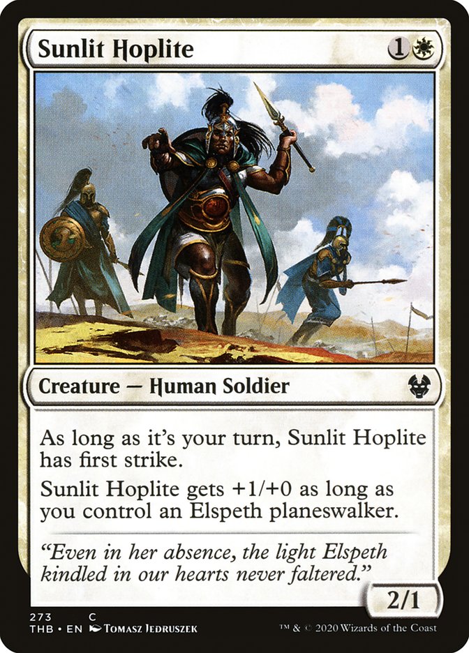 Sunlit Hoplite [Theros Beyond Death] MTG Single Magic: The Gathering    | Red Claw Gaming