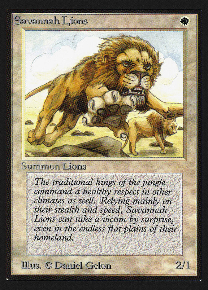 Savannah Lions [International Collectors' Edition] MTG Single Magic: The Gathering    | Red Claw Gaming