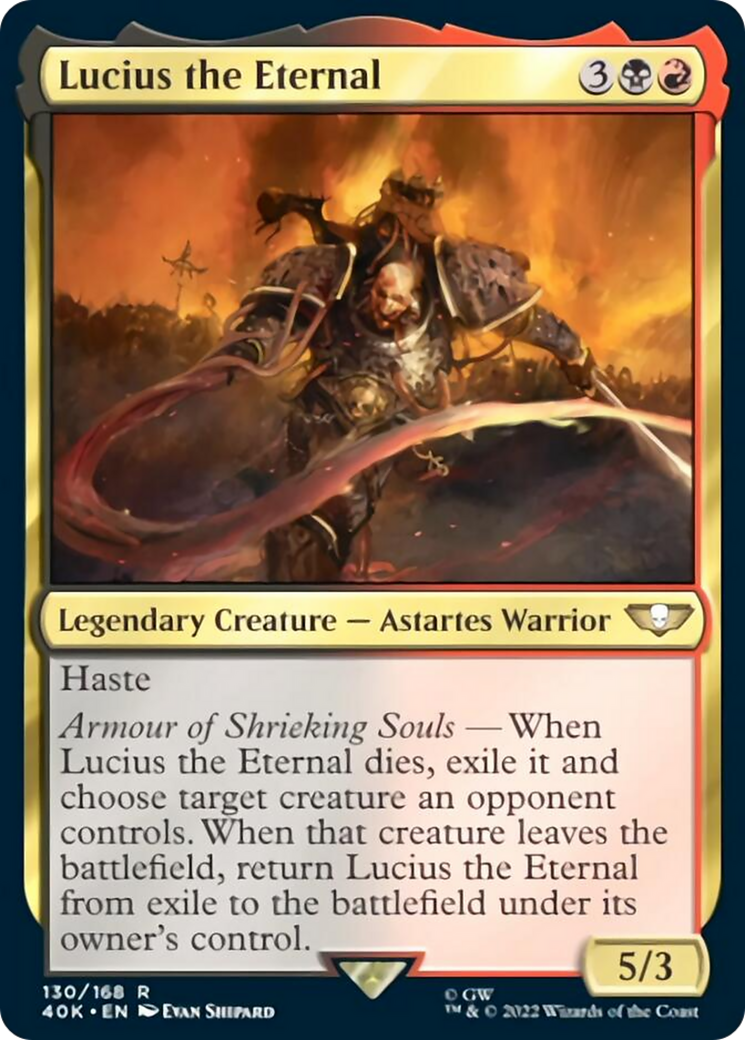 Lucius the Eternal (Surge Foil) [Warhammer 40,000] MTG Single Magic: The Gathering    | Red Claw Gaming