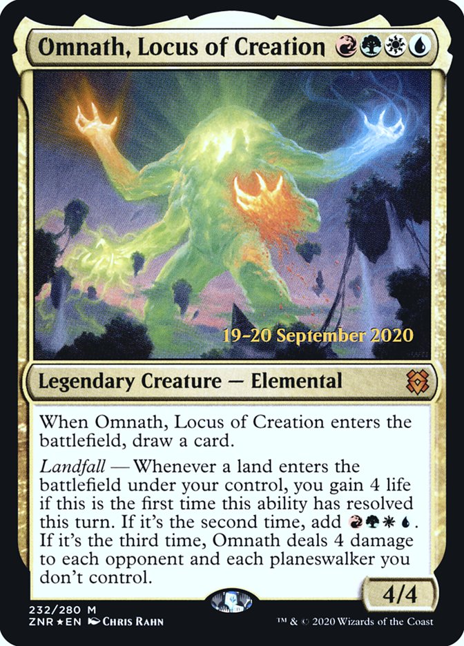 Omnath, Locus of Creation [Zendikar Rising Prerelease Promos] MTG Single Magic: The Gathering    | Red Claw Gaming
