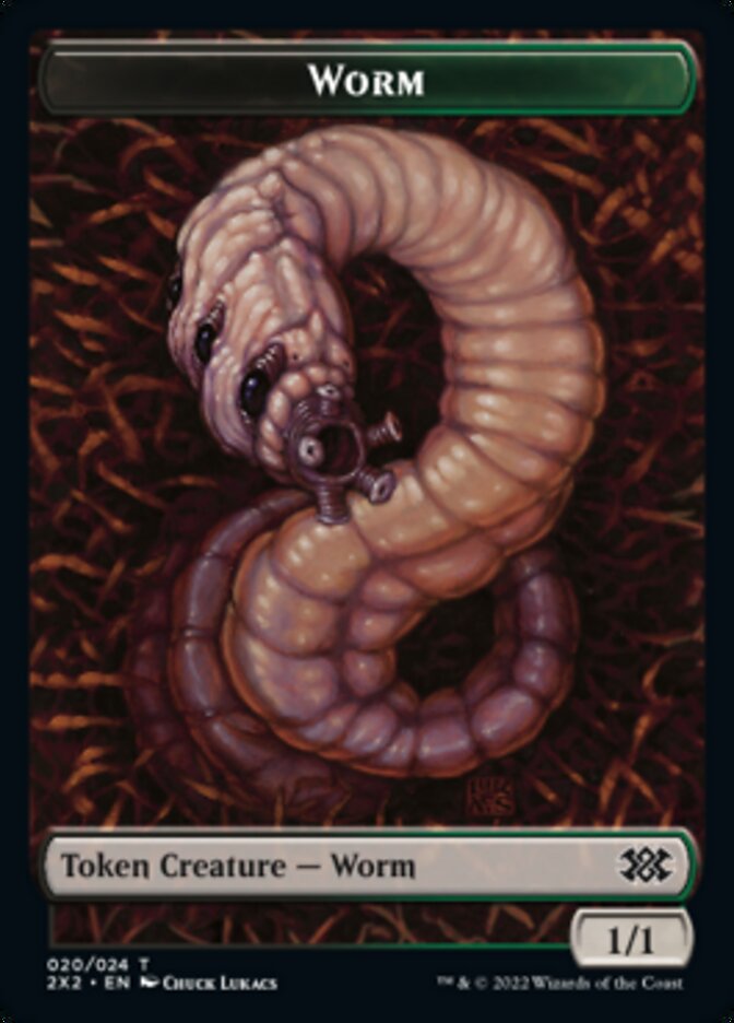 Worm // Vampire Double-Sided Token [Double Masters 2022 Tokens] MTG Single Magic: The Gathering    | Red Claw Gaming