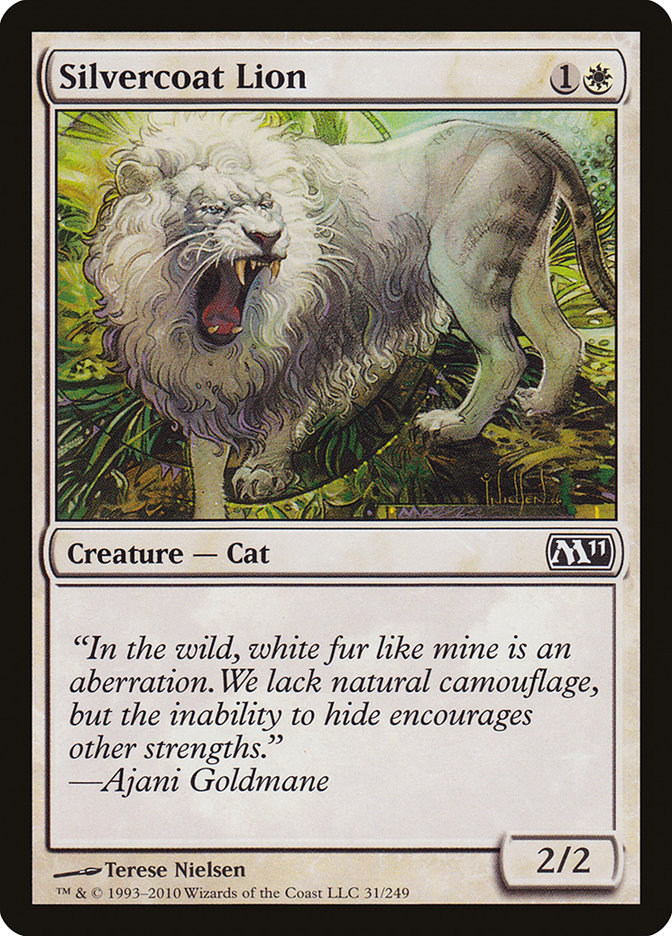 Silvercoat Lion [Magic 2011] MTG Single Magic: The Gathering    | Red Claw Gaming