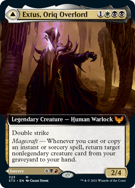 Extus, Oriq Overlord // Awaken the Blood Avatar (Extended Art) [Strixhaven: School of Mages] MTG Single Magic: The Gathering    | Red Claw Gaming
