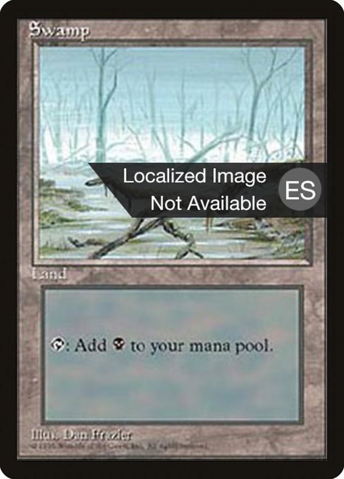 Swamp (A) [Fourth Edition (Foreign Black Border)] MTG Single Magic: The Gathering    | Red Claw Gaming